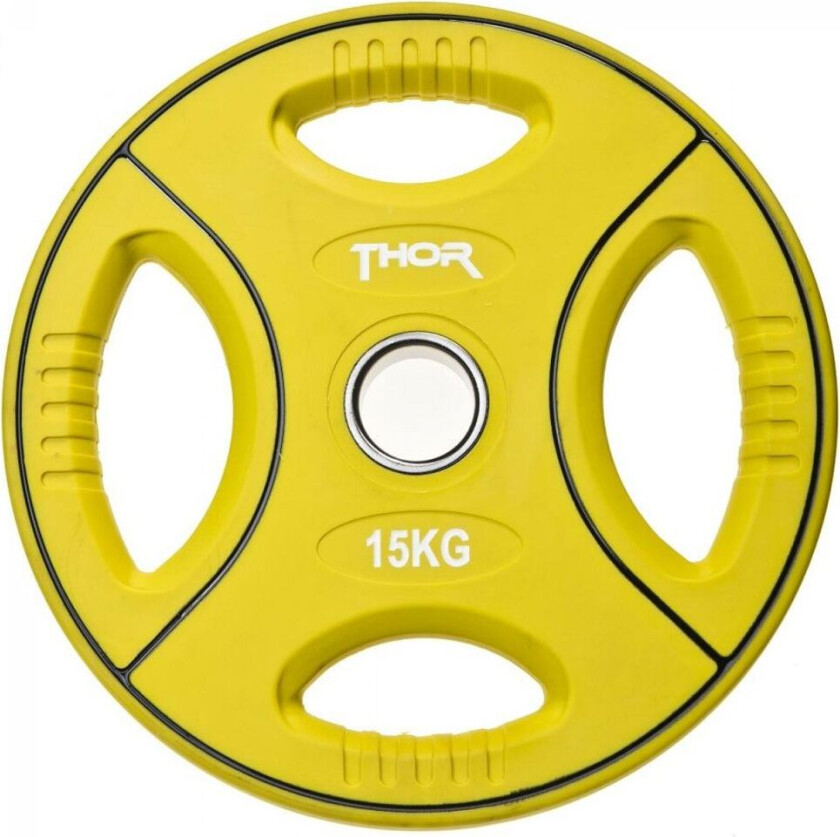 Colored PU Vektplater m. håndtak 50 mm