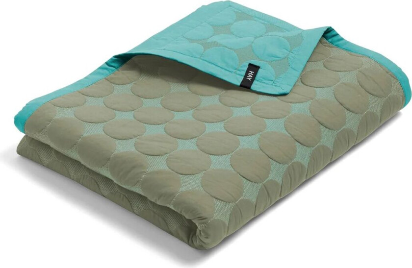 Mega Dot sengeteppe 235x245 cm Olive green