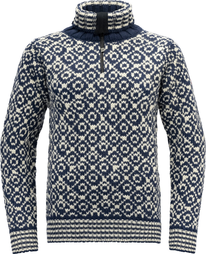 Svalbard Wool Zip Neck NIGHT/OFFWHITE XXL