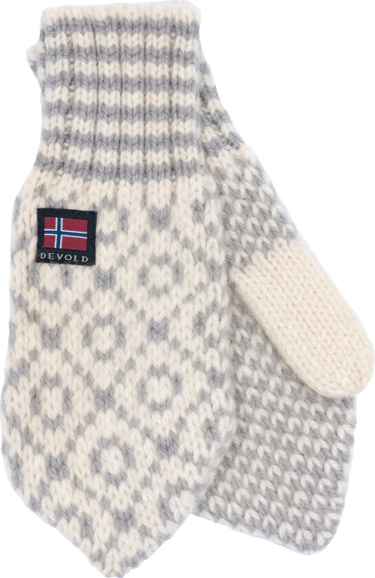 Svalbard Wool Mitten OFFWHITE/GREY L