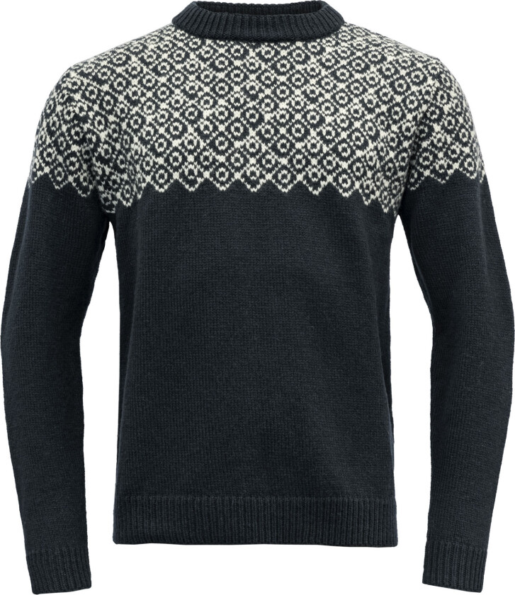 Bjørnøya Sweater Crew Neck Unisex Ink/Offwhite XS