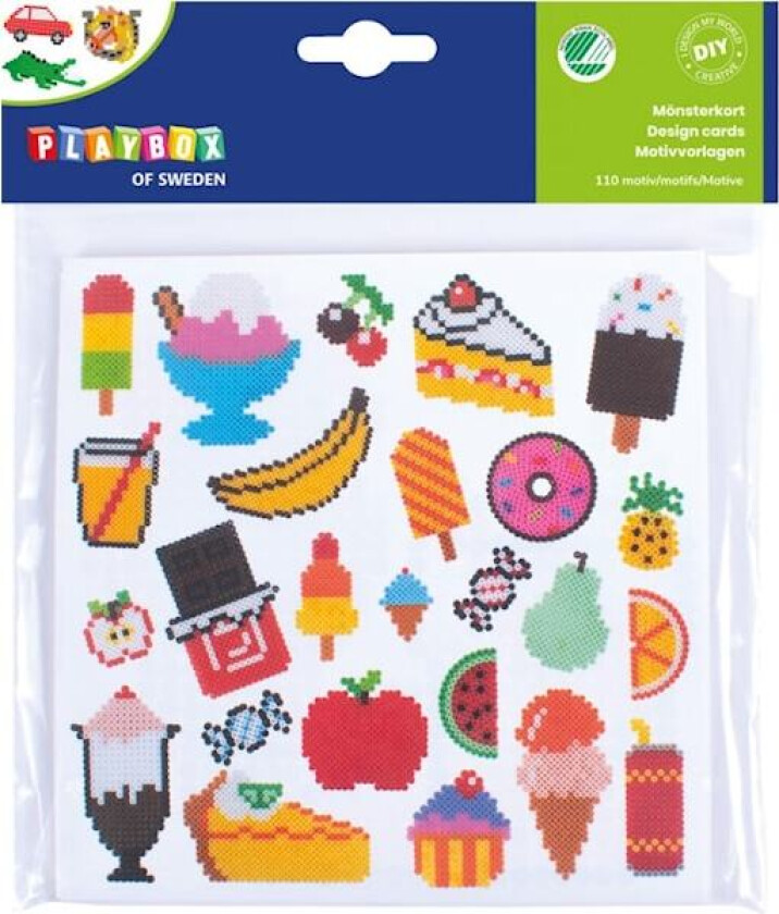 Mønsterkort til Perlebrett Midi Playbox