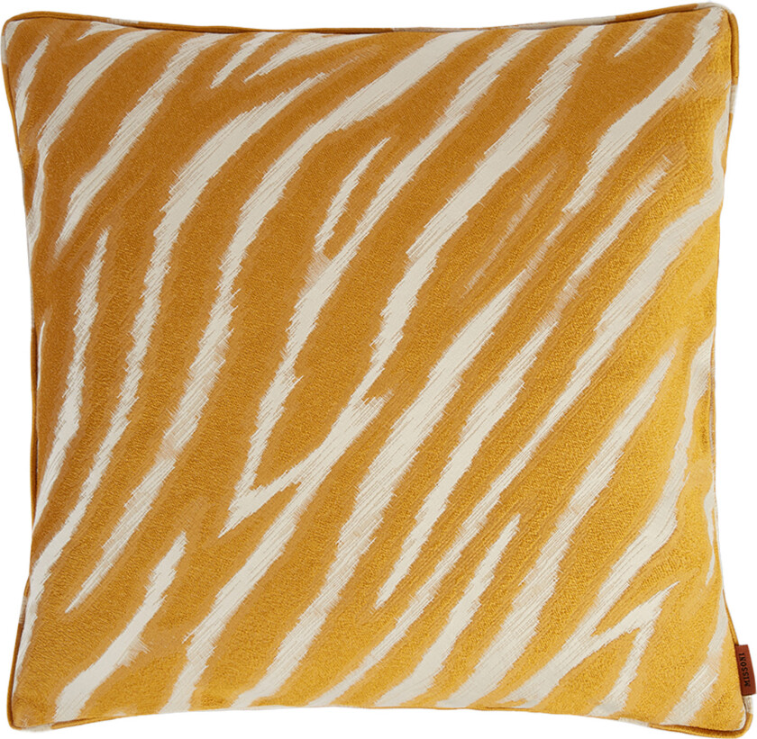 Bilde av Zambia Cushion 40 x 40 cm 621 Mustard/White - Pynteputer og putetrekk - Gul