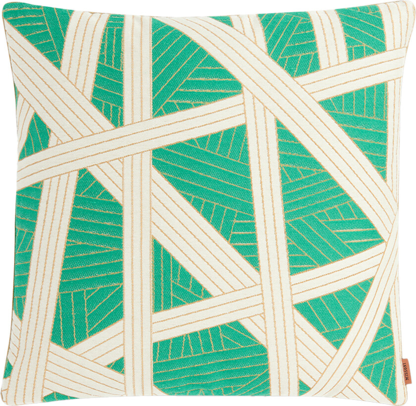 Bilde av Nastri Cushion 40 x 40 cm 651 Green/White - Pynteputer og putetrekk - Grønn