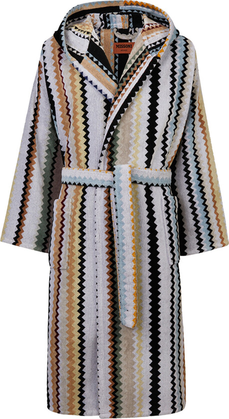 Bilde av Curt Hooded Bathrobe Mod. 18 New X-Large 160 Black Multicolor - Badekåper - Flerfarget