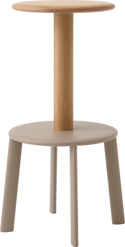 Massif Counter Stool AV39 Oak & Grey Beige - Barstoler - Anderssen & Voll - Flerfarget - Metall/Tre/Syntetisk