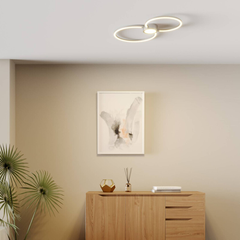 LED-taklampe Duetto, sirkler