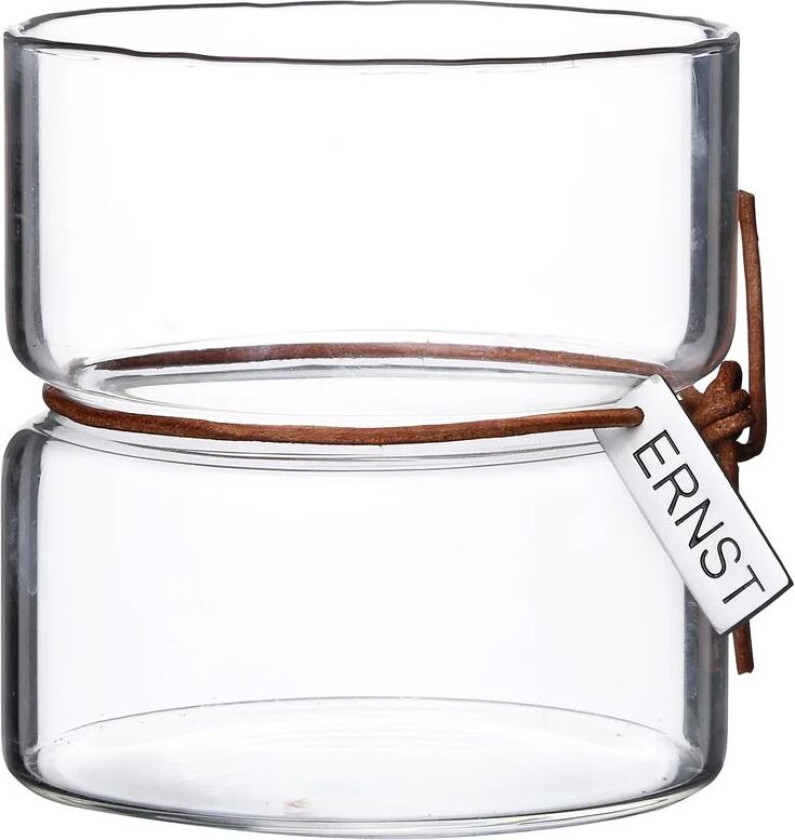 Telysholder H8,5cm Ø8cm Klar