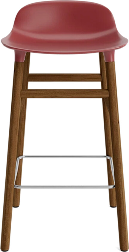Form Barstool 65 cm Walnut Red - Barstoler - Simon Legald - Rød - Tre/Plast