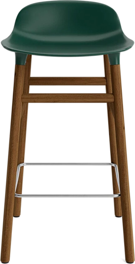 Form Barstool 65 cm Walnut Green - Barstoler - Simon Legald - Grønn - Tre/Plast