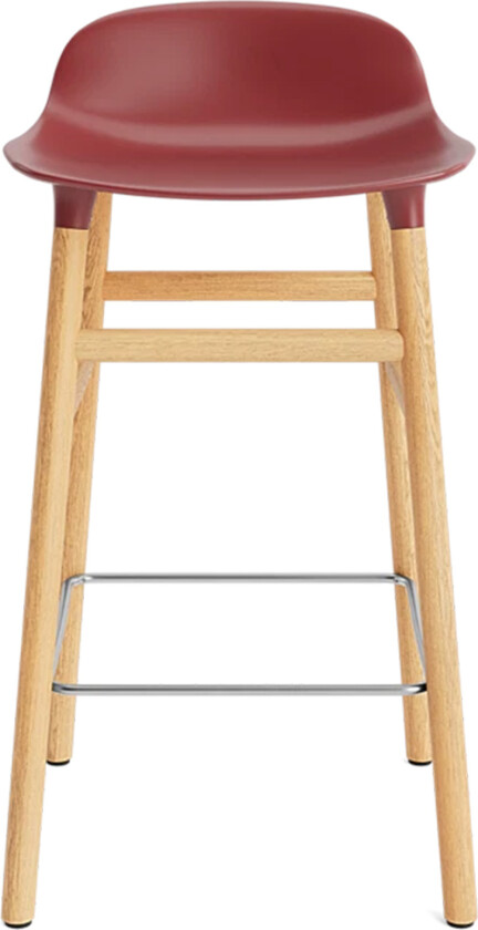 Form Barstool 65 cm Oak Red - Barstoler - Simon Legald - Rød - Tre/Plast