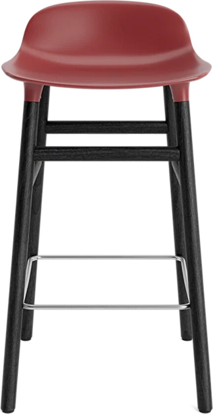 Form Barstool 65 cm Black Oak Red - Barstoler - Simon Legald - Rød - Tre/Plast