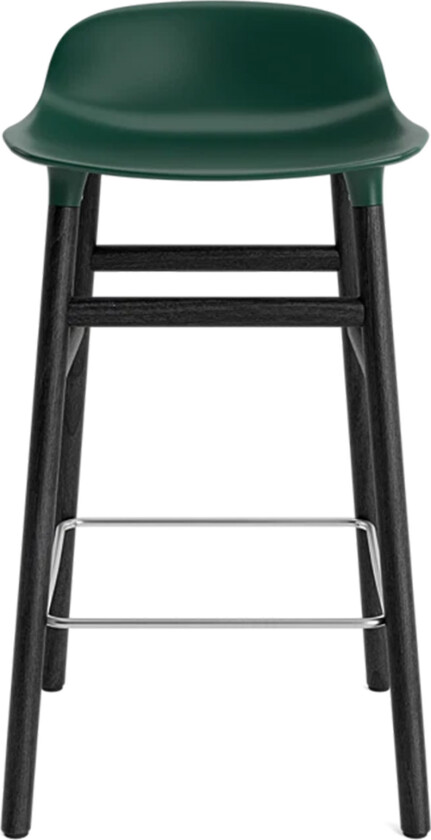Form Barstool 65 cm Black Oak Green - Barstoler - Simon Legald - Grønn - Tre/Plast