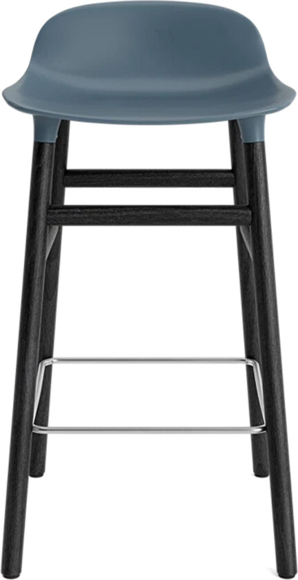 Form Barstool 65 cm Black Oak Blue - Barstoler - Simon Legald - Blå - Tre/Plast