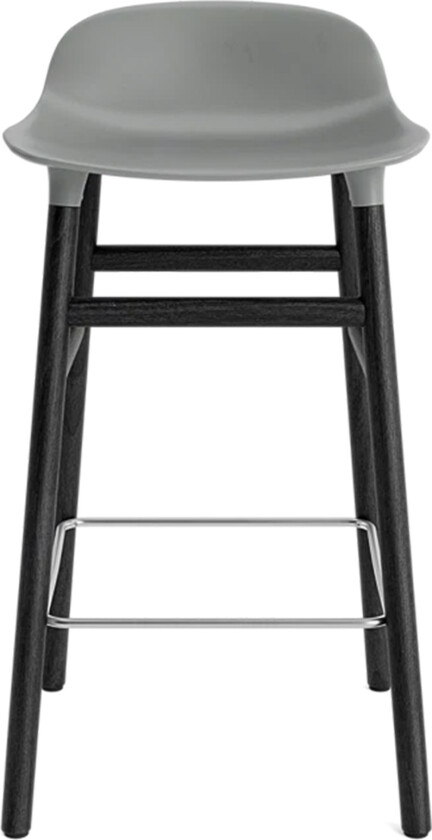 Form Barstool 65 cm Black Oak Grey - Barstoler - Simon Legald - Grå - Tre/Plast