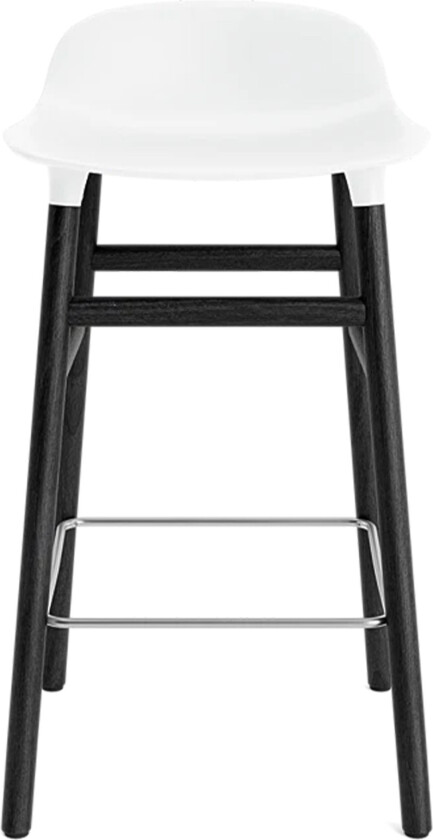 Form Barstool 65 cm Black Oak White - Barstoler - Simon Legald - Hvit - Tre/Plast