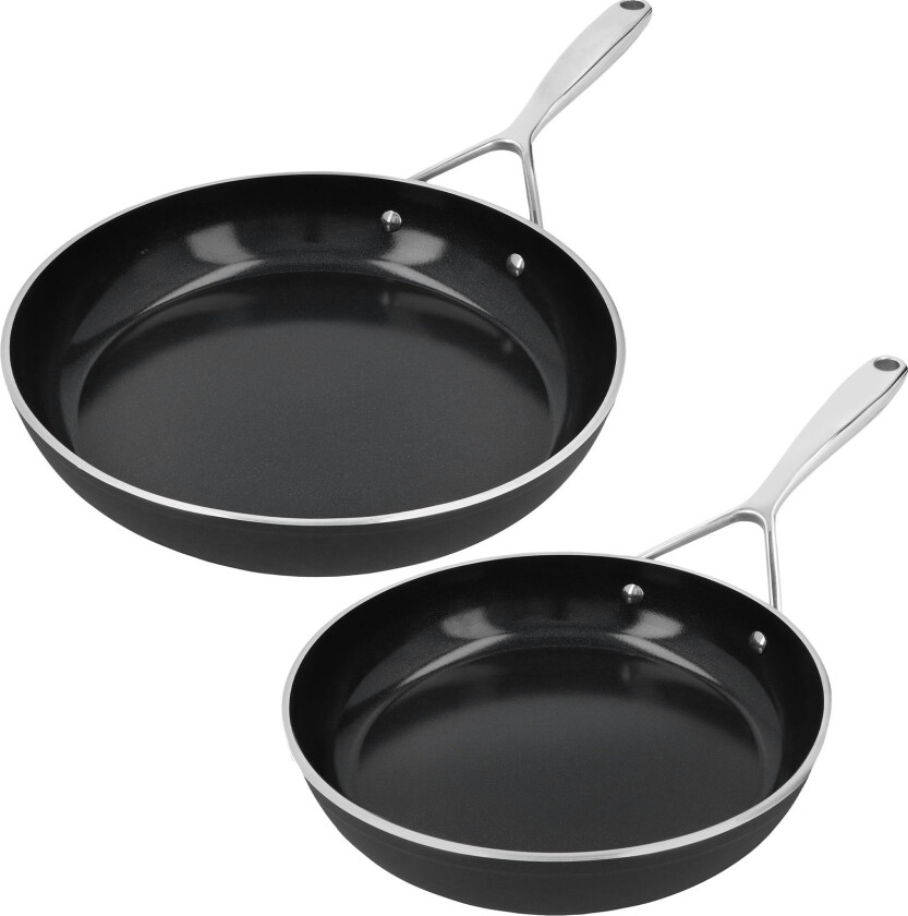 Alu Plus 3 Ceraforce, Sett med stekepanner Ø - 24 cm & 28 cm - Stekepanner - Svart