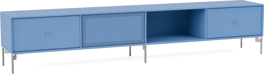 OCTAVE VII TV Bench, 01-LegsMB126Chrome, 154 Azure - TV-benker - designer_peter_j_lassen - Blå - MDF