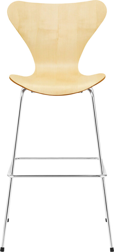 3197 Sjuan, Lönnfanér - Barstoler - designer_arne_jacobsen - Tre farget - Metall/Tre