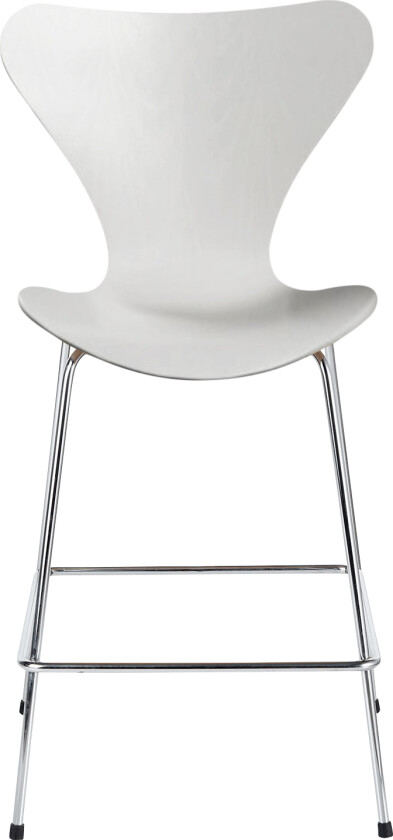 3187 Sjuan, Färgad askfanér, Vit - Barstoler - designer_arne_jacobsen - Hvit - Metall/Tre