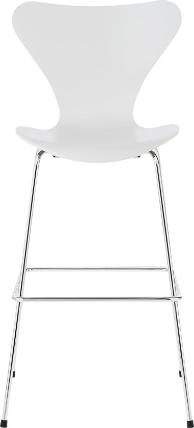 3187/3197 Sjuan Barstol - White - Barstoler - designer_arne_jacobsen - Hvit - Metall/Tre