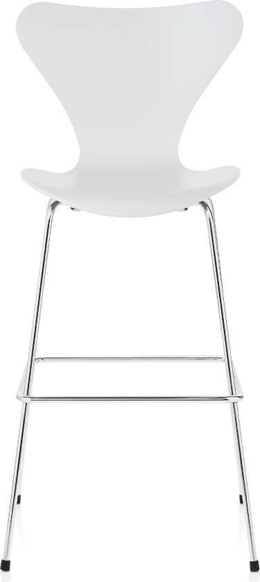 3187 Sjuan, Lackerad bokfanér, Vit - Barstoler - designer_arne_jacobsen - Hvit - Metall/Tre
