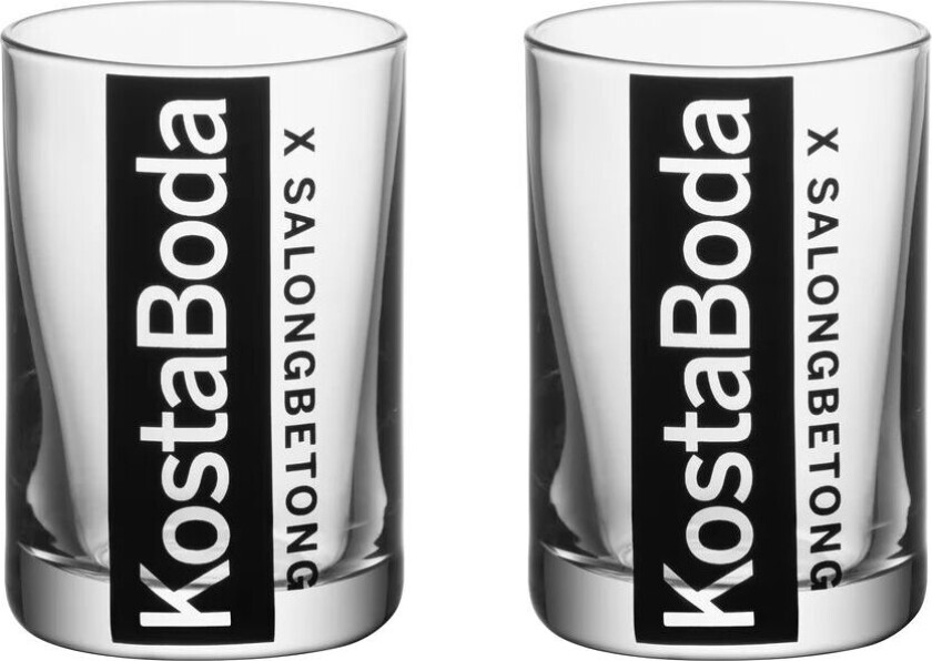 Salong Betong shotglass 6 cl 2-pakning Klar-sort