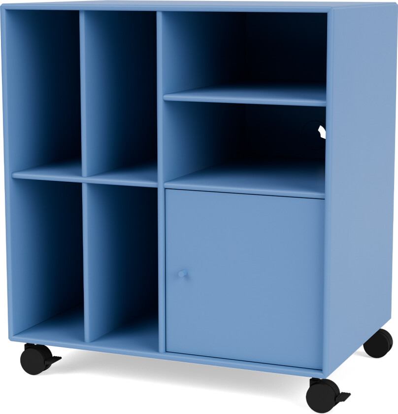 SPIN II Vinyl Storage, 05-CastorsCR70Black, 154 Azure - Skap og vitrineskap - designer_peter_j_lassen - Blå - MDF