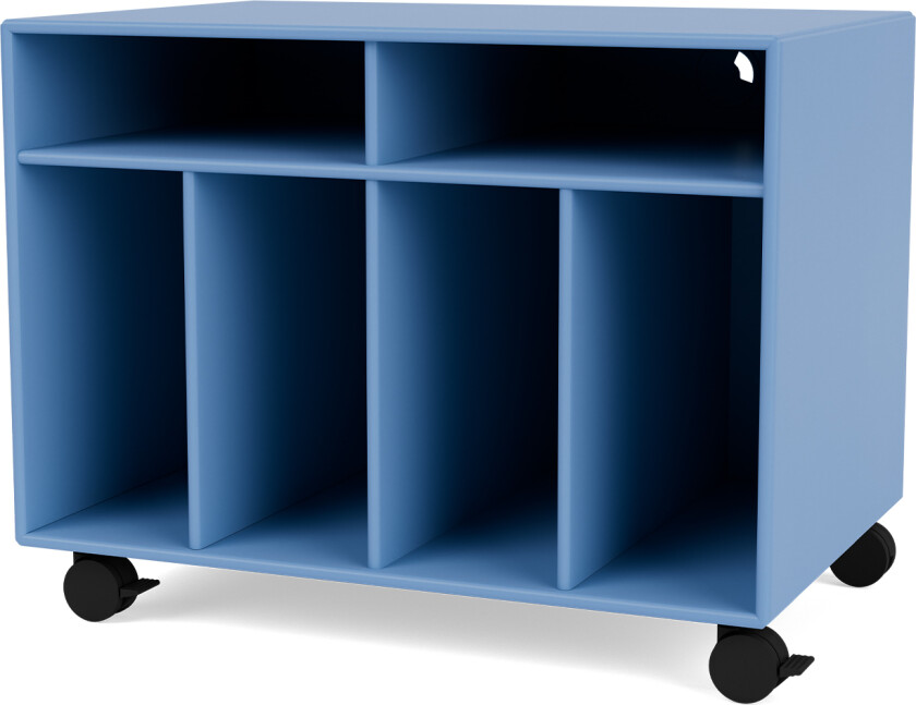SPIN I Vinyl Storage, 05-CastorsCR70Black, 154 Azure - TV-benker - designer_peter_j_lassen - Blå - MDF