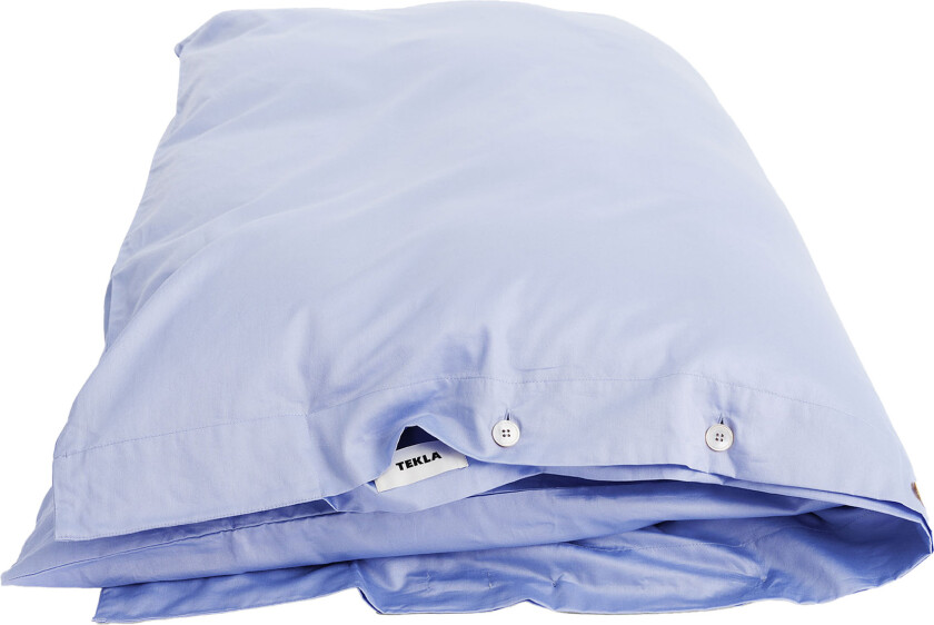 Cotton Sateen Duvet Covers Solid 150x210 Evening Blue - Dynetrekk - Blå