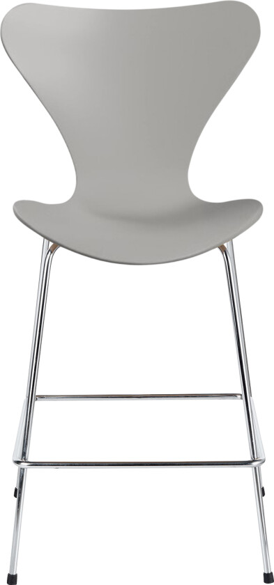 3187 Sjuan, Lackerad bokfanér, NineGrey - Barstoler - designer_arne_jacobsen - Grå - Metall/Tre