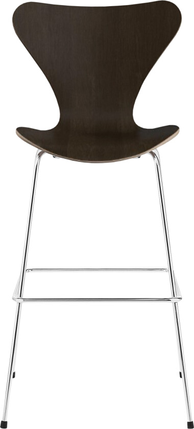 3197 Sjuan, Mörkbetsad ekfanér - Barstoler - designer_arne_jacobsen - Tre farget - Metall/Tre