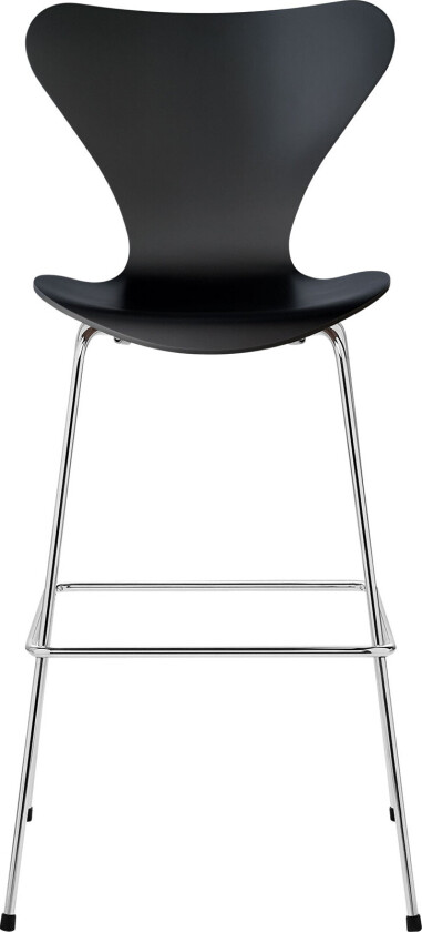 3197 Sjuan, Lackerad bokfanér, Svart - Barstoler - designer_arne_jacobsen - Svart - Metall/Tre