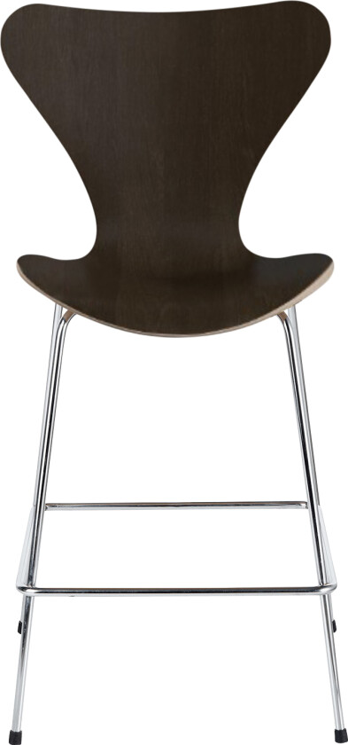 3187 Sjuan, Mörkbetsad ekfanér - Barstoler - designer_arne_jacobsen - Tre farget - Metall/Tre
