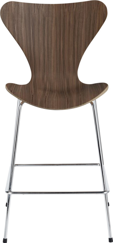 3187 Sjuan, Valnötsfanér - Barstoler - designer_arne_jacobsen - Tre farget - Lær/Metall/Tre