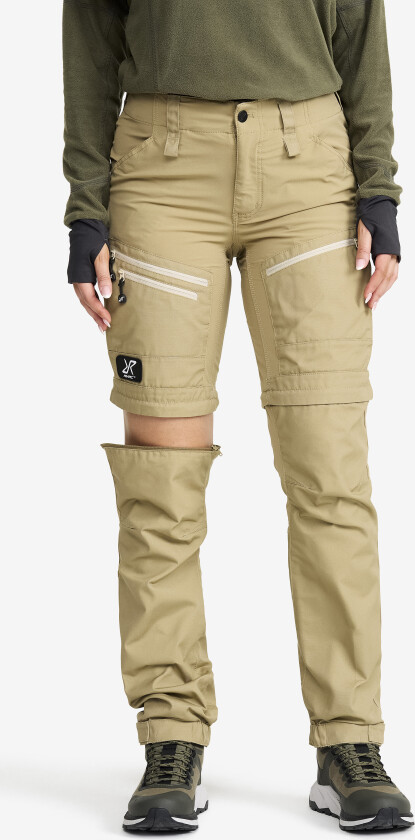 RVRC GP Pro Zip-off Pants Dame Khaki, Størrelse:XL - Zip-off-bukser