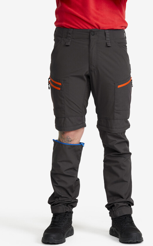 RVRC GP Pro Zip-off Pants Herre Grey/Orange, Størrelse:L - Zip-off-bukser