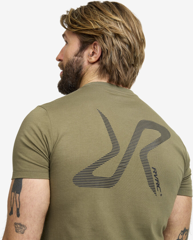 Easy Graphic Logo T-shirt Slim Fit Herre Burnt Olive, Størrelse:XL - Herre > Overdeler > T-skjorter