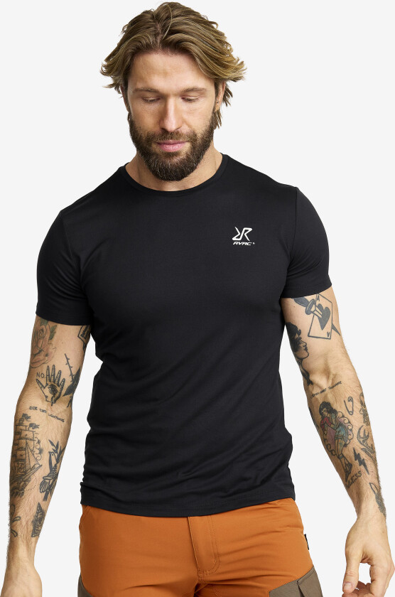 Herre > Overdeler > T-skjorter, Mission Slim Fit T-shirt Herre Black, Størrelse:L