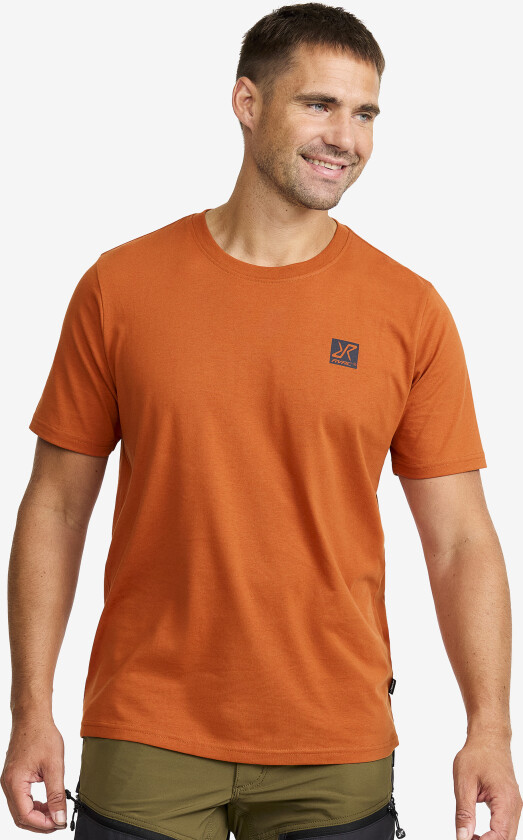 Easy Graphic Nature Lines T-shirt Herre Terracotta Brown, Størrelse:L - Herre > Overdeler > T-skjorter