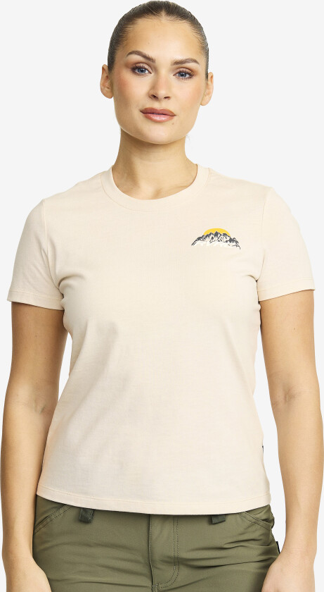 Easy Mountain Slim Fit T-shirt Dame Oatmeal, Størrelse:XL - Dame > Overdeler > T-skjorter