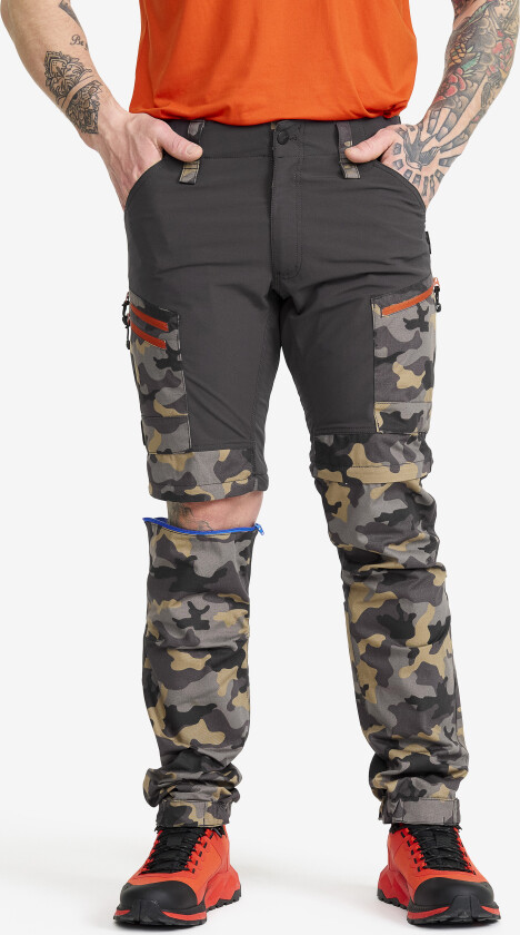 Zip-off-bukser, RVRC GP Pro Zip-off Pants Herre Khaki/Anthracite Camo, Størrelse:2XL