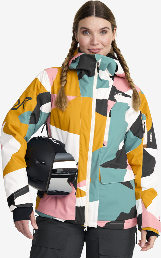 Skalljakke, Turjakke & Vindjakke, Halo 2L Insulated Ski Jacket Dame Anthracite/Golden Yellow, Størrelse:M