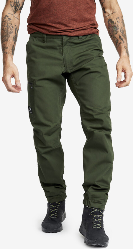 Outdoor Basic Pants Herre Forest Green, Størrelse:XL - Turbukse & Fritidsbukse
