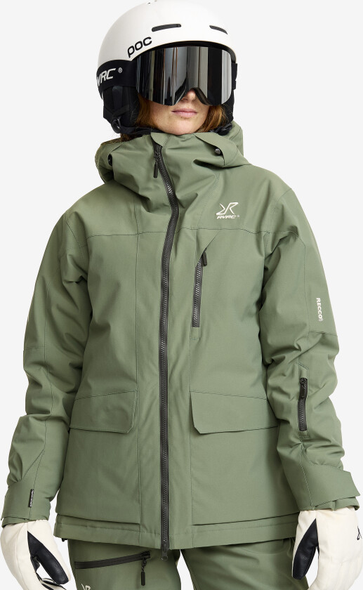 Halo 2L Insulated Ski Jacket Dame Dusty Green, Størrelse:2XL - Skalljakke, Turjakke & Vindjakke