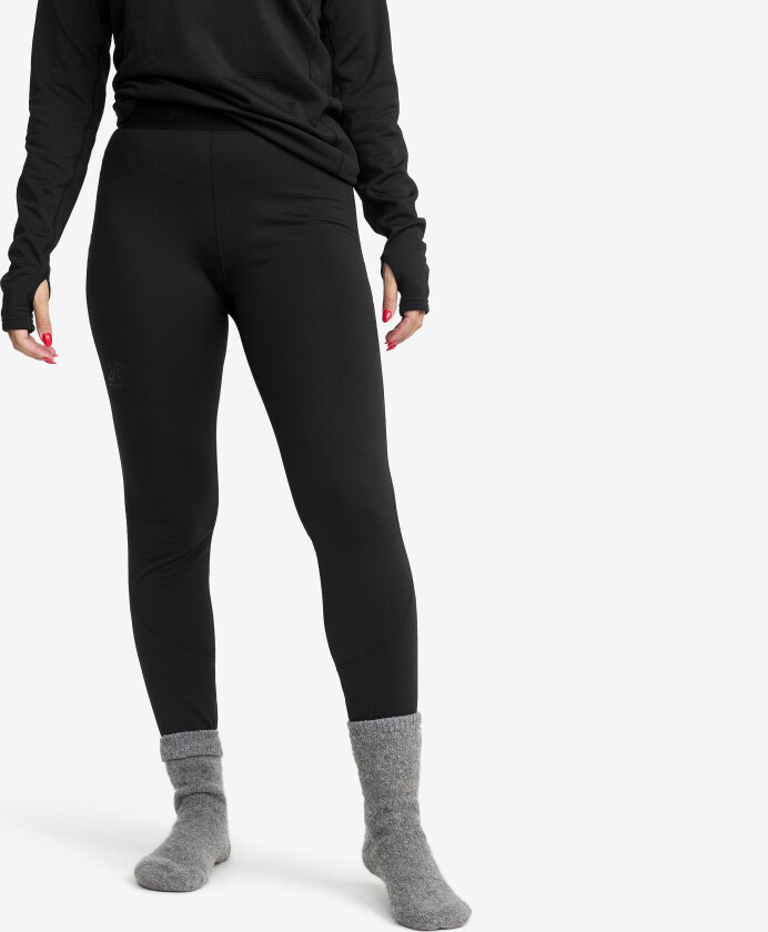 Dame > Superundertøj, Waffle Baselayer Pants Dame Black, Størrelse:L
