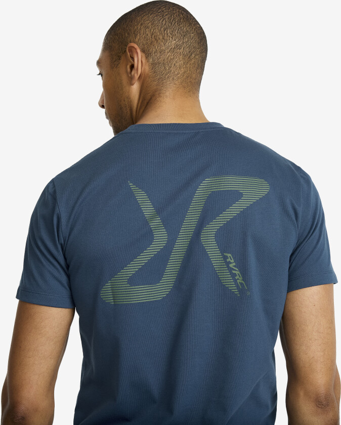 Herre > Overdeler > T-skjorter, Easy Graphic Logo T-shirt Slim Fit Herre Moonlit Ocean, Størrelse:L