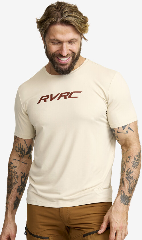 Herre > Overdeler > T-skjorter, Mission Logo T-shirt Herre Oatmeal, Størrelse:S