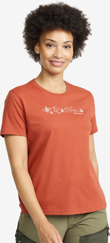 Dame > Overdeler > T-skjorter, Easy Graphic Forest Lines T-shirt Dame Bruschetta, Størrelse:S