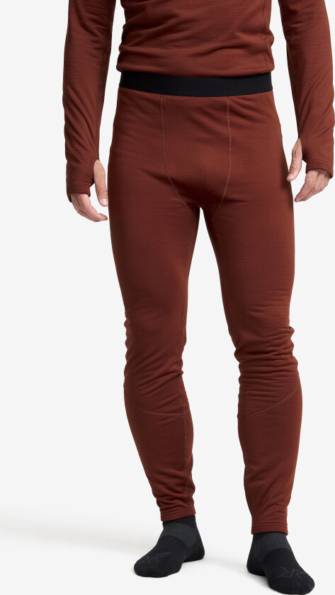 Herre > Superundertøj, Waffle Baselayer Pants Herre Fired Brick, Størrelse:M
